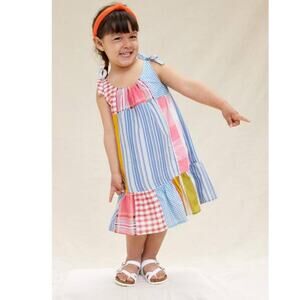 New Anthropologie MOMMY AND ME Pilcro Plaid Patchwork Childs Dress SIZE 5/6